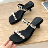 LBSFY  -  Designer Summer Crystal Women Slipper Fashion Comfort Open Toe Ladies High Heel Slides Party Dress Sandal Shoes